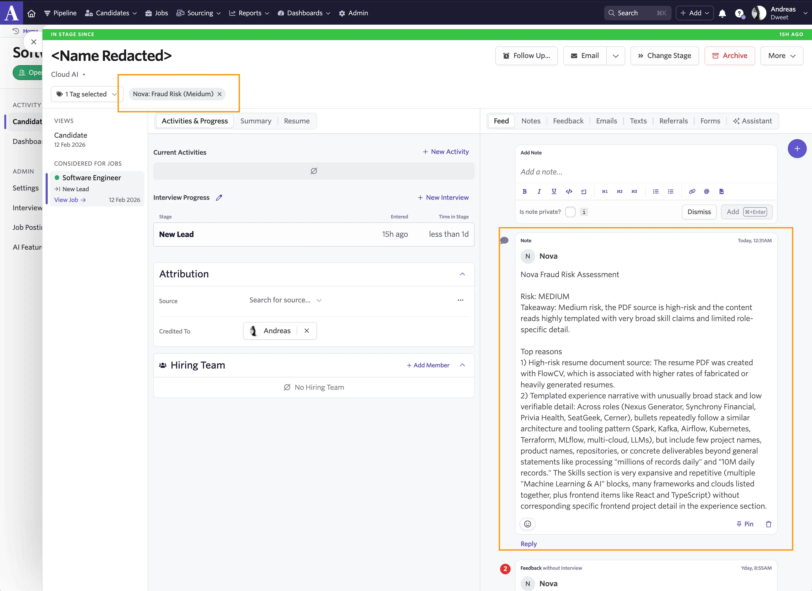 Fraud risk assessment in Ashby